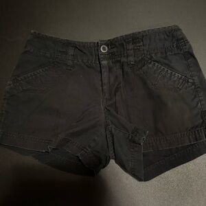 Black Cotton Shorts